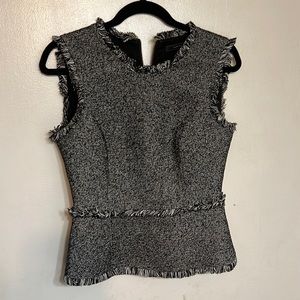 BCBG tweed peplum top